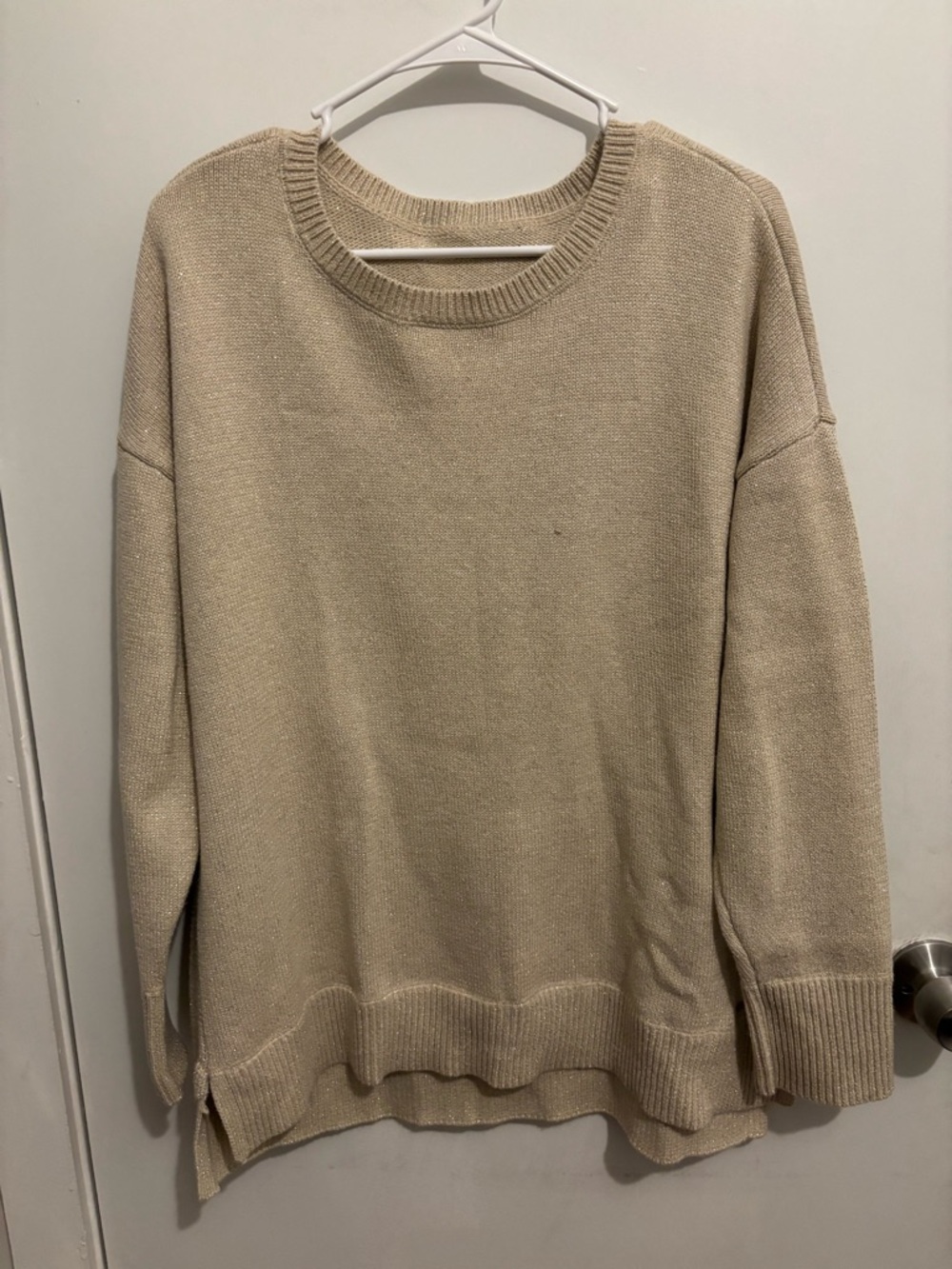 DKNY Cream Scoop Neck Sweater
